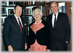 President Reagan with President and Mrs. Bush